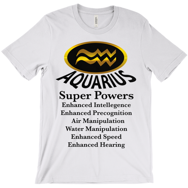 Aquarius Super Power T-Shirt - Zodiac Shirt - ObsessionUnlimited - Unique Products