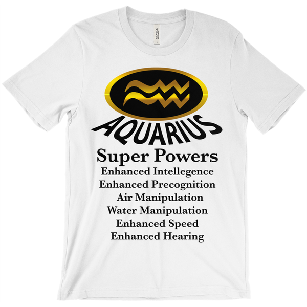 Aquarius Super Power T-Shirt - Zodiac Shirt - ObsessionUnlimited - Unique Products