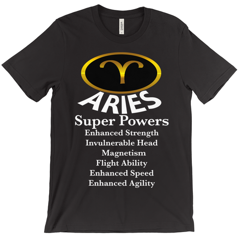 Aries Super Power T-Shirt - Zodiac Shirt - ObsessionUnlimited - Unique Products