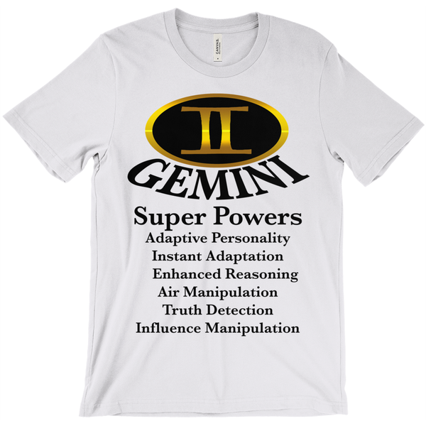 Gemini Super Power T-Shirt - Zodiac Shirt - ObsessionUnlimited - Unique Products