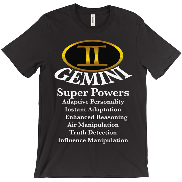 Gemini Super Power T-Shirt - Zodiac Shirt - ObsessionUnlimited - Unique Products