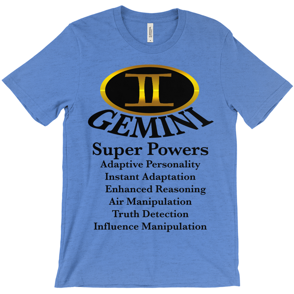 Gemini Super Power T-Shirt - Zodiac Shirt - ObsessionUnlimited - Unique Products