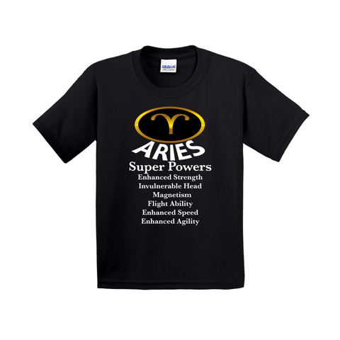 Zodiac Superpowers Shirt for Aries Kids - Youth Sizes