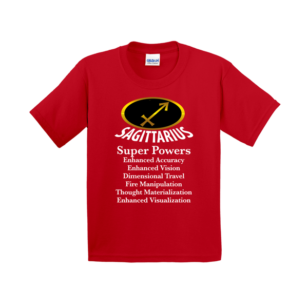 Zodiac Superpowers Shirt for Sagittarius Kids - Youth Sizes