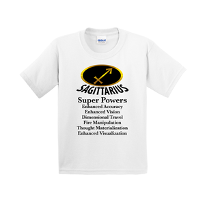 Zodiac Superpowers Shirt for Sagittarius Kids - Youth Sizes