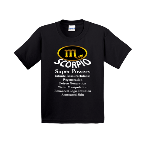 Zodiac Superpowers Shirt for Scorpio Kids - Youth Sizes