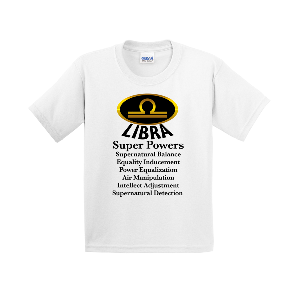 Zodiac Superpowers Shirt for Libra Kids - Youth Sizes