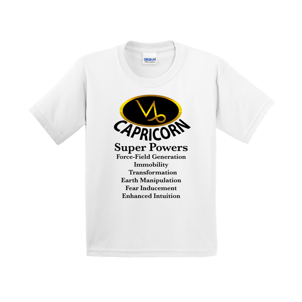 Zodiac Superpowers Shirt for Capricorn Kids - Youth Sizes