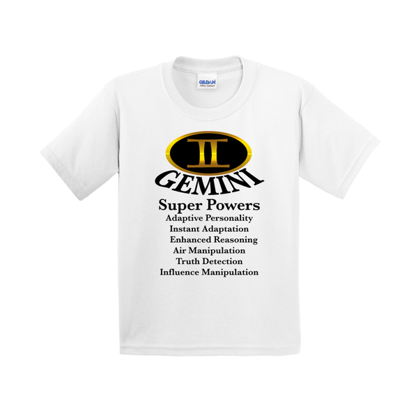 Zodiac Superpowers Shirt for Gemini Kids - Youth Sizes