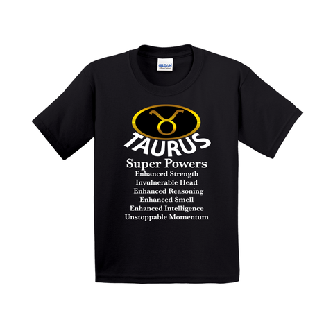 Zodiac Superpowers Shirt for Taurus Kids - Youth Sizes