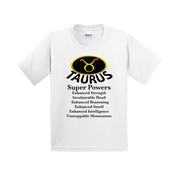 Zodiac Superpowers Shirt for Taurus Kids - Youth Sizes