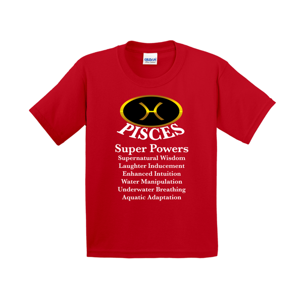 Zodiac Superpowers Shirt for Pisces Kids - Youth Sizes