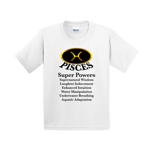 Zodiac Superpowers Shirt for Pisces Kids - Youth Sizes