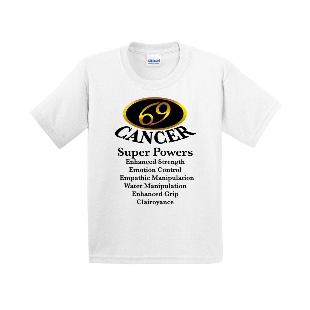 Zodiac Superpowers Shirt for Cancer Kids - Youth Sizes