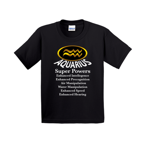 Zodiac Superpowers Shirt for Aquarius Kids - Youth Sizes