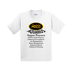 Zodiac Superpowers Shirt for Aquarius Kids - Youth Sizes