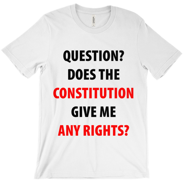 Question Does The Constitution Give Me Any Rights T-Shirts - Political T-Shirt