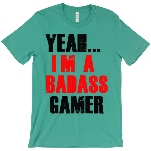 Yeah.. I'm A Badass GamerT-Shirts - Gamer Shirt - Gift For Gamers - Gamer Gift - Fortnight Shirt Active Photos