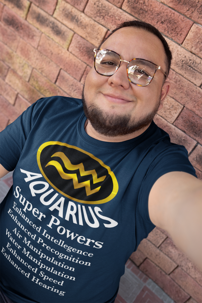 Aquarius Super Power T-Shirt - Zodiac Shirt - ObsessionUnlimited - Unique Products