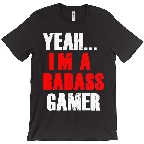 Yeah.. I'm A Badass GamerT-Shirts - Gamer Shirt - Gift For Gamers - Gamer Gift - Fortnight Shirt Active Photos